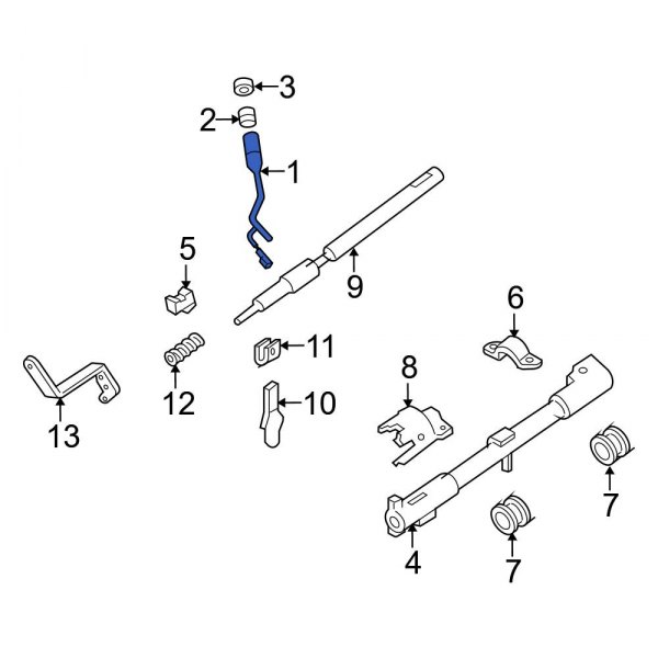 Ford OE 7C2Z7210BB Manual Transmission Shift Lever