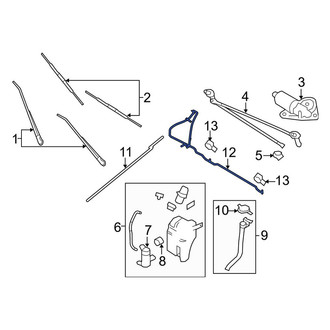 Ford OE - Front Upper Windshield Washer Hose