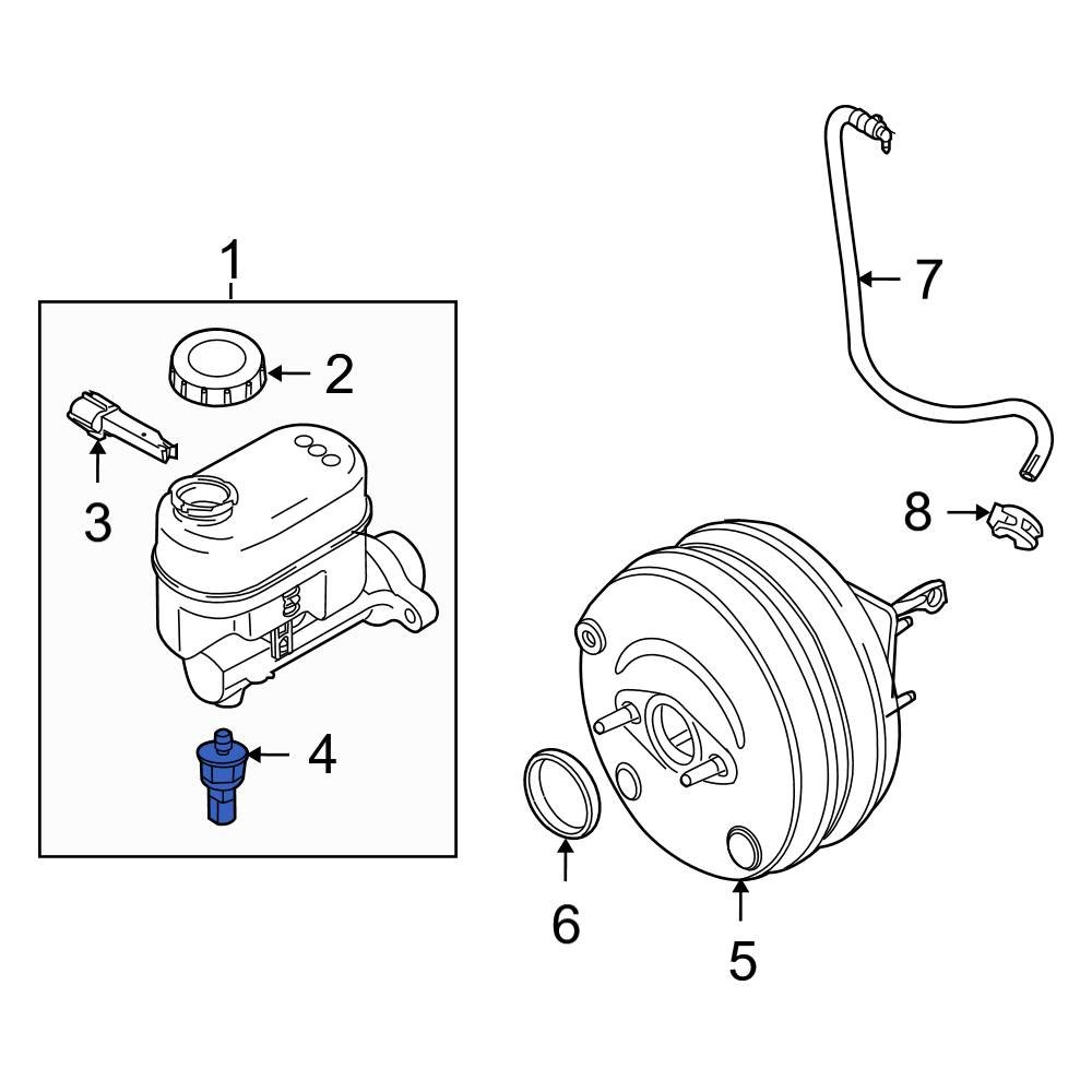 Ford OE 3L3Z9F924AB Brake Fluid Pressure Sensor