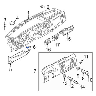 Ford OE - Instrument Panel Knee Bolster Clip