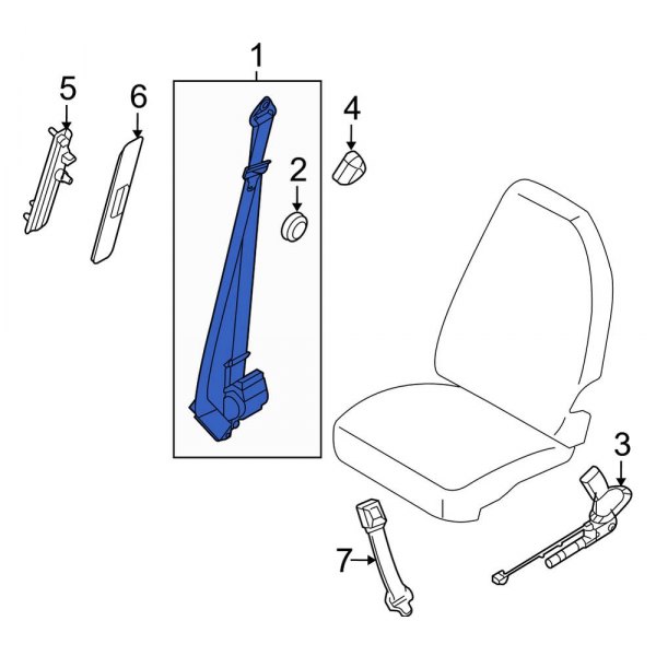 Seat Belt Lap and Shoulder Belt