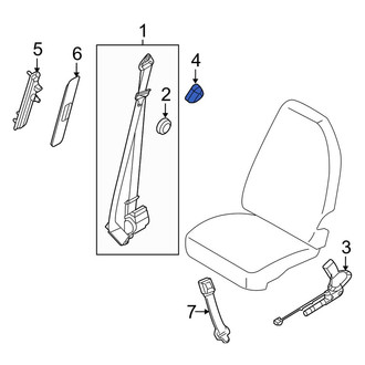 Ford OE - Rear Seat Belt Anchor Plate Cover