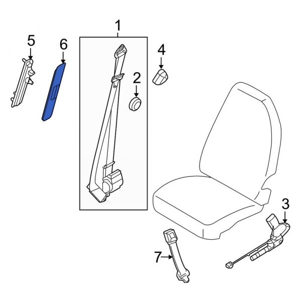 Seat Belt Height Adjuster Cover