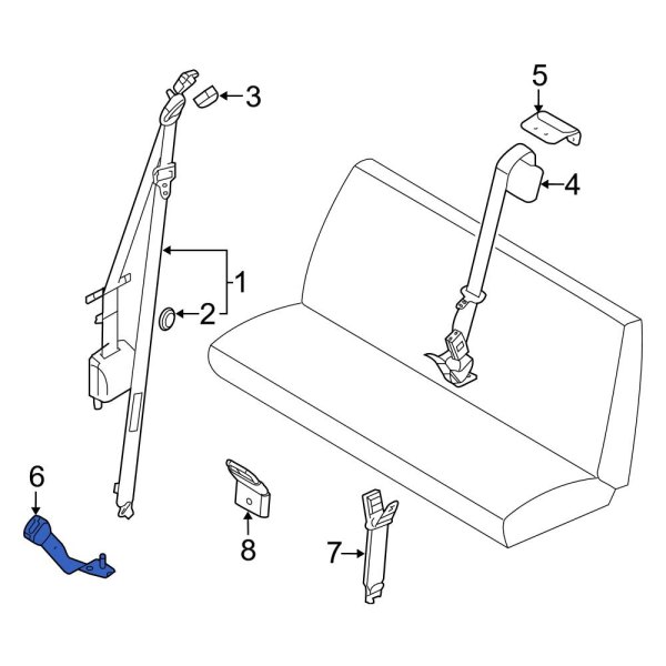 Seat Belt Receptacle