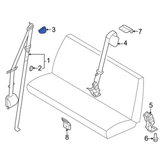 Ford OE - Rear Seat Belt Anchor Plate Cover