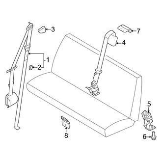 Ford OE - Restraint Systems - Rear Seat Belts (5th Row Bench Seat)
