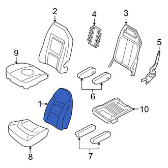 Ford OE - Front Left Seat Back Cushion Cover