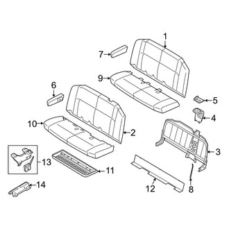 Ford OE - Seats & Tracks - Second Row Seats (Bench Seat)