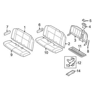 Ford OE - Seats & Tracks - Rear Seat Components (3rd Row Bench Seat)