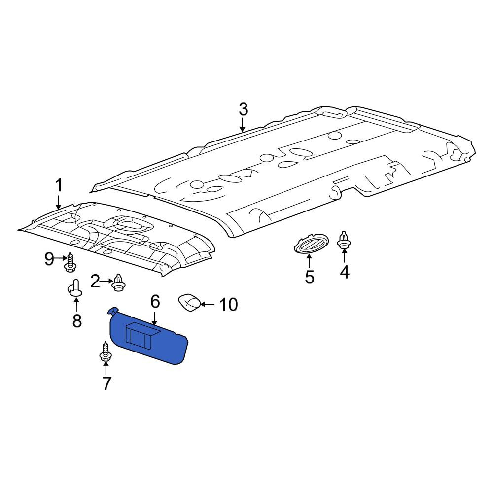 オーダー受付け(*^^*) Ford OE CC2Z1504105AB - Left Sun Visor