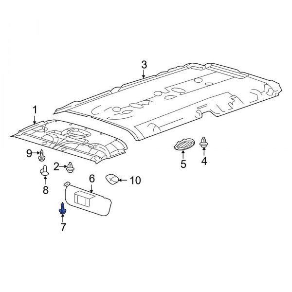 Sun Visor Screw