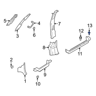 Ford OE - Door Sill Plate Rivet
