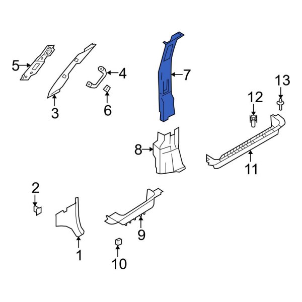 Door Pillar Post Trim Set