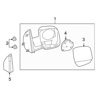 Ford OE - Front Door - Outside Mirrors (W/O Telescoping Mirror)