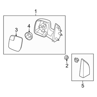 Ford OE - Front Door - Outside Mirrors (W/O Telescoping Mirror)