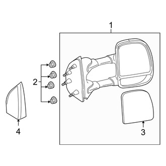 Ford OE - Front Door - Outside Mirrors (With Telescoping Mirror)