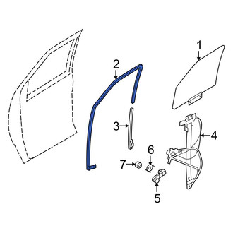 Ford OE - Front Left Window Channel