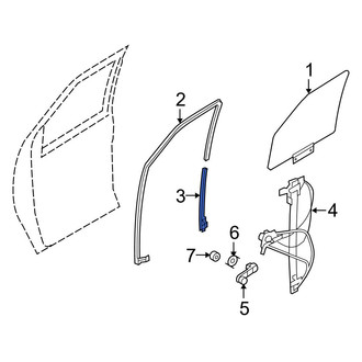 Ford OE - Front Left Lower Window Channel