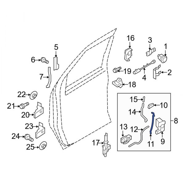 Door Lock Operating Rod