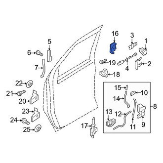 Ford OE - Front Right Door Lock Rod Cover