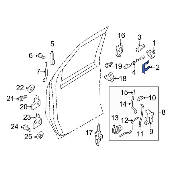 Door Lock Cylinder Clip