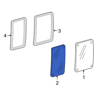 Ford OE - Center Rear Door Glass
