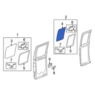 Ford OE - Center Rear Door Glass