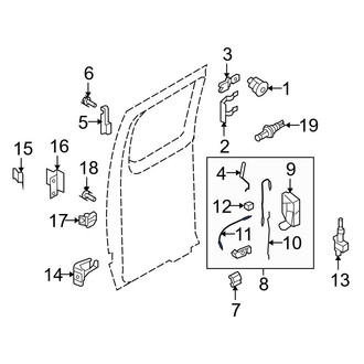 Ford OE - Center Door Latch Cable