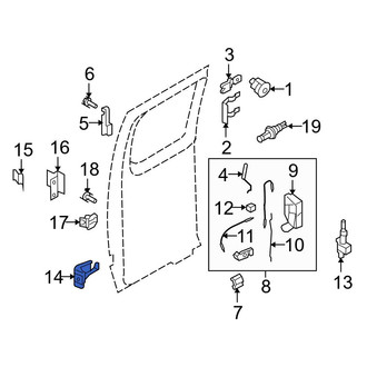 Ford OE - Center Front Door Check