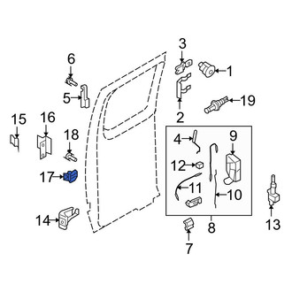 Ford OE - Center Front Door Lock Striker Plate
