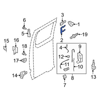 Ford OE - Center Door Lock Cylinder Clip