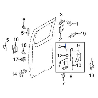 Ford OE - Center Front Door Lock Operating Rod