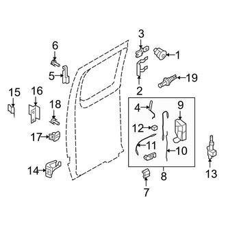 Ford OE - Side Loading Door - Hardware (Hinged Front Door)
