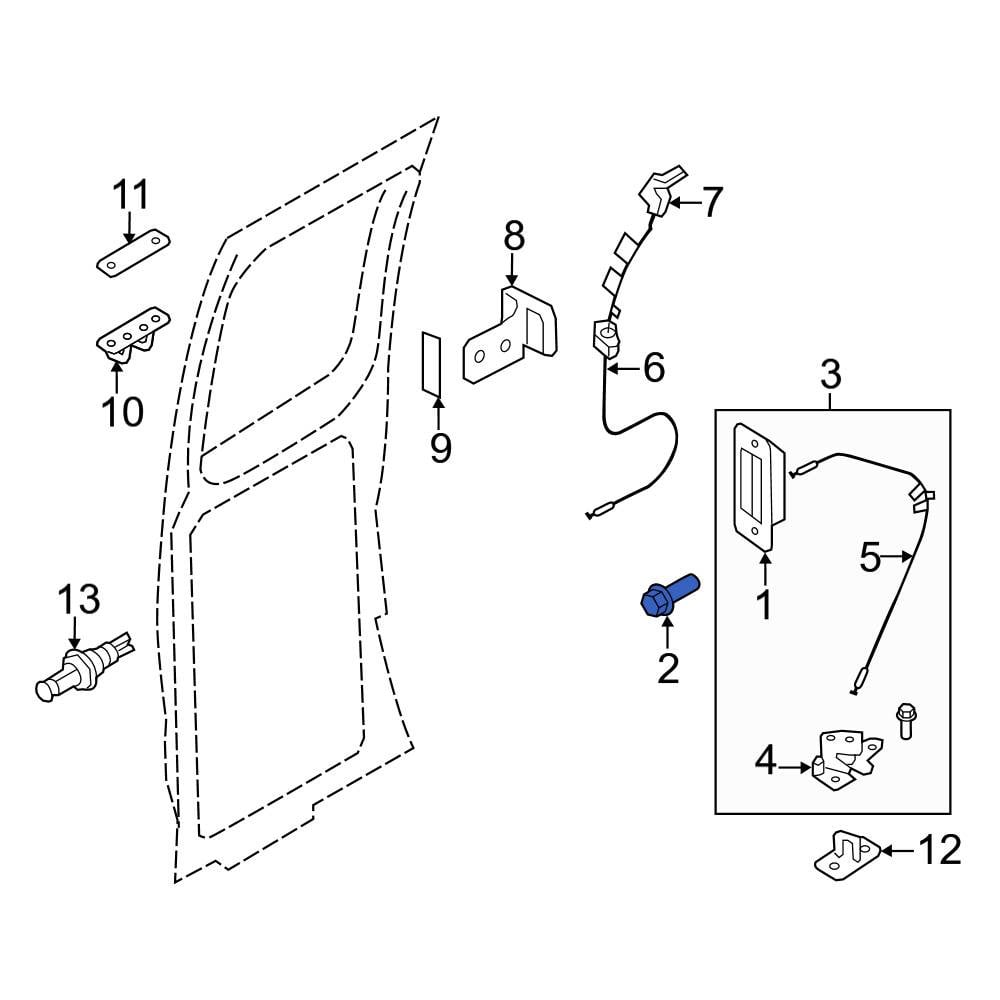 Ford OE W525172S417 - Outer Exterior Door Handle Rivet