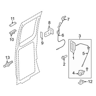 Ford OE - Side Loading Door - Hardware (Hinged Rear Door)