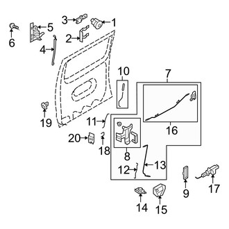 Ford OE - Side Loading Door - Lock & Hardware (Sliding)
