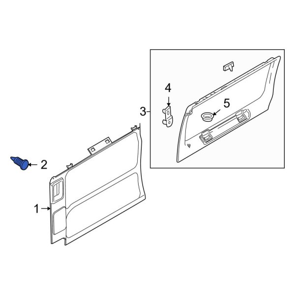 Sliding Door Trim Panel Clip