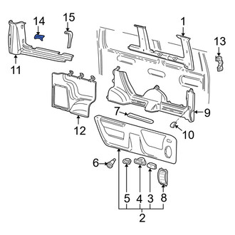 Ford OE - Rear Left Seat Belt Retractor Cover