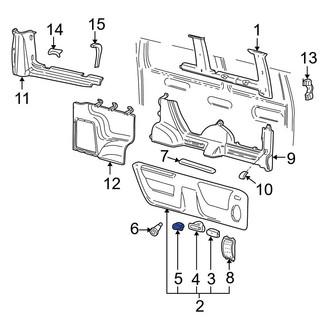 Ford OE - Front Center Left Interior Quarter Panel Trim Panel