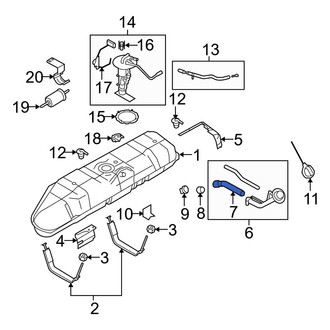 Ford OE - Fuel Filler Hose