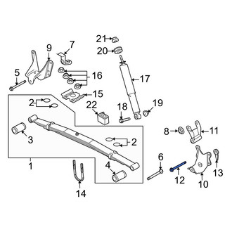 Ford OE - Rear Leaf Spring Shackle Bolt