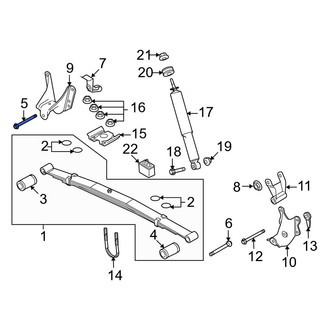 Ford OE - Front Leaf Spring Shackle Bolt