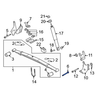 Ford OE - Rear Leaf Spring Shackle Bolt