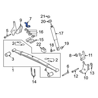 Ford OE - Front Leaf Spring Nut