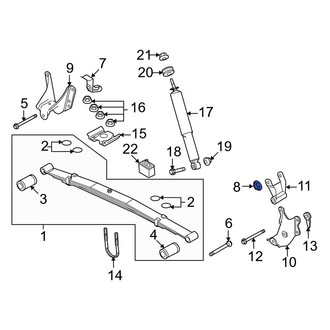 Ford OE - Rear Leaf Spring Nut