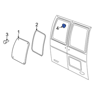 Ford OE - Rear Door Glass Nut