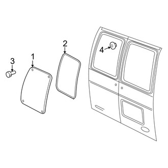 Ford OE - Back Door - Glass & Hardware (Stationary)