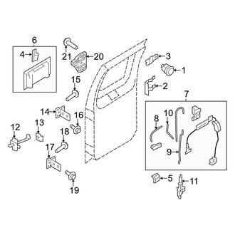 Ford OE - Back Door - Lock & Hardware (Passenger Side)