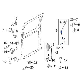 Ford OE - Rear Left Door Latch Cable