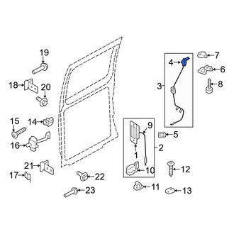 Ford OE - Center Rear Door Latch Assembly